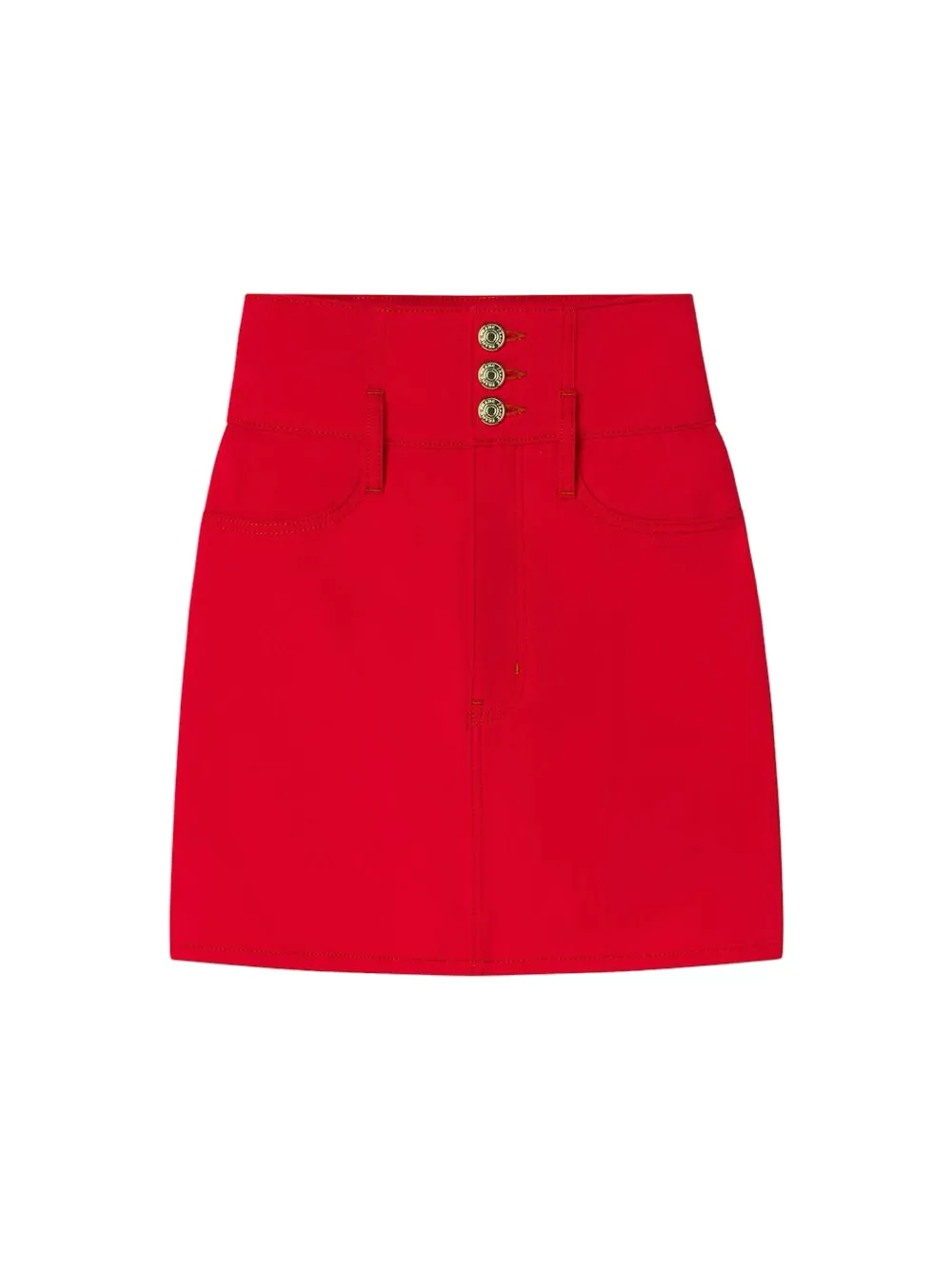 Carolina Herrera x Frame the Corset Mini Skirt in Herrera Red