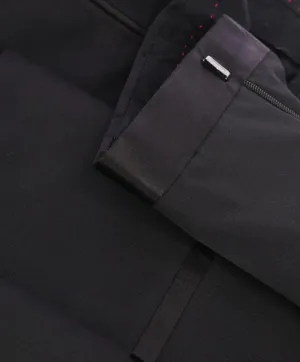 HUGO BOSS - Solid Black "Slim" Flat Front Tux Dress Pants - 32W