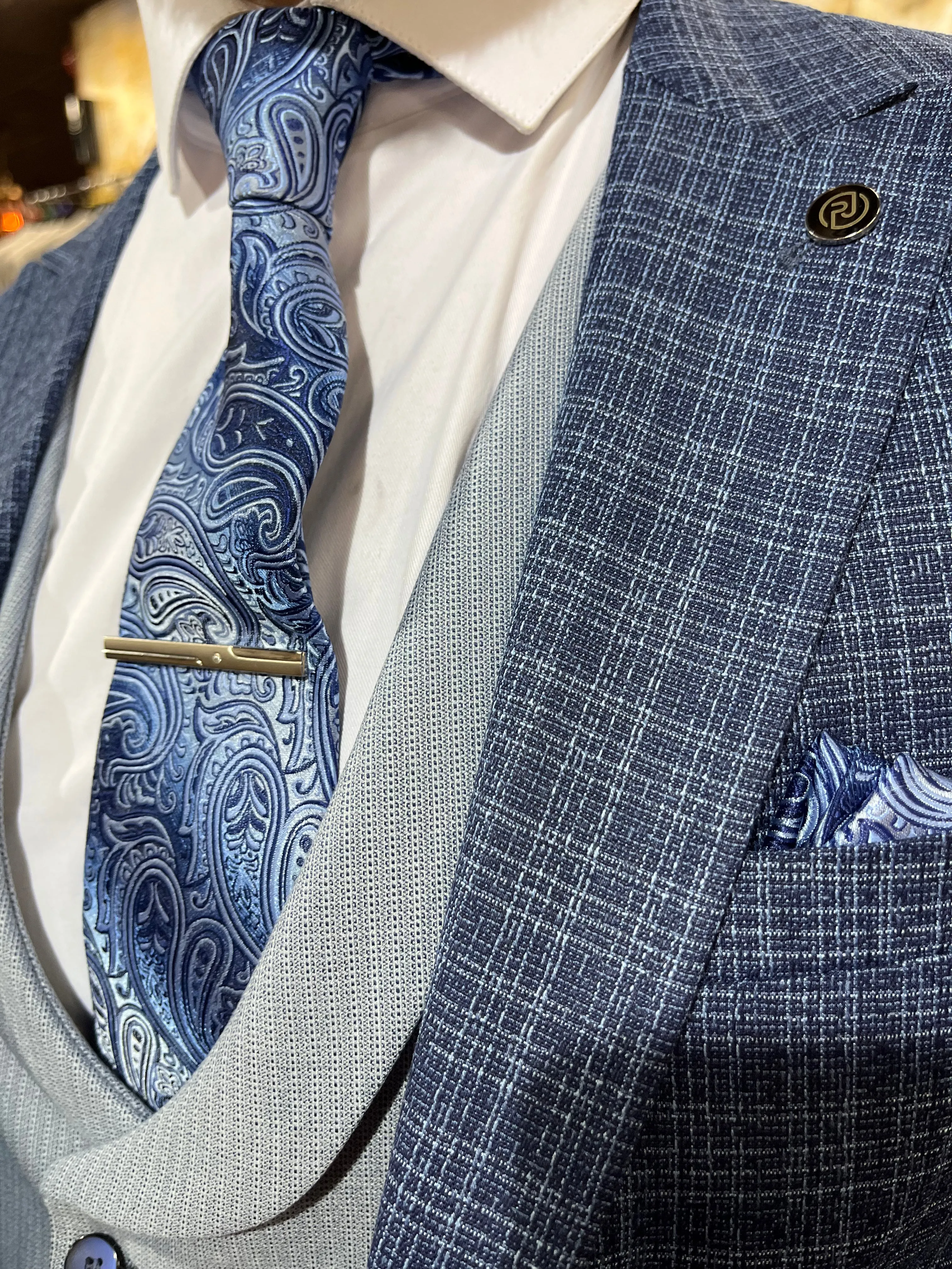 Rene - Blue 3 Piece Suit